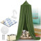 Kidiz® Baldachin Kinderzimmer Betthimmel babybett für Schlafzimmer Inkl. Aufbewahrungstasche | ohne Bohren | Saumlänge ca. 270cm | Moskitonetz Insektenschutz Moskitonetz Kinder Spielzelte Khaki
