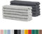 BaSaTex - Handtuch Set für Gäste 10er Pack - Frottee-Handtücher mit Aufhängeschlaufe aus weicher Baumwolle in 30x50cm - Waschtücher für Gäste Öko-Tex Standard 100 Zertifiziert - Anthrazit & Grau