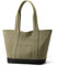 zhongningyifeng Sac fourre-tout en toile pour femme A4 de grande capacité avec fermeture éclair à bandoulière pour shopping, voyage, travail, Vert, L