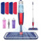 Spray Mops with 4X Washable Pads for Cleaning Floors - MEXERRIS Microfiber Hardwood Floor Mop with Spray 2X Bottles Dust Mops Flat Mop Home Commercial Use for Hardwood Wood Laminate Ceramic Tiles