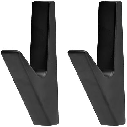 Kleiderhaken Matt, 2Pcs Garderobenhaken, Wandhaken Edelstahl für Bad und Küche - Vintage Schwarz
