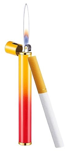 Mini-Feuerzeug, tragbar, kann in EIN Zigarettenetui gesteckt Werden. Zigarettenanzünder, Butan-Feuerzeug for Zigarren (Color : Red-Yellow Gradient)