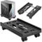 SPORWAY CPU Holder Cart: Supporto per PC Con 4 Ruote, Regolabile, Carrello Porta Tower, Adatto alla Maggior Parte dei Computer Desktop (Nero)
