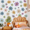 Runtoo Wandaufkleber mit Gänseblümchen-Motiv, Boho-Blume, Wandkunst-Aufkleber für Mädchen, Schlafzimmer, Kinderzimmer, Wanddekoration