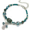 FULU AUTUMN Boho Perlenarmband Damen Kristall Perlen Armband mit Anhänger Boho Modeschmuck Geburtstagsgeschenk für Frauen(73-Dark green)