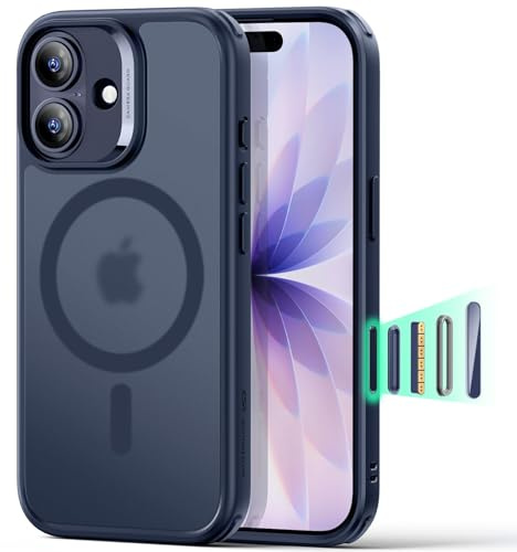 ESR für iPhone 17 Hülle für MagSafe, Kamerasteuerung, Frosted Blue | Vergilbungsschutz, Ultraskinny, 3X Militär-Sturzschutz, Magnetische Handyhülle, Stoßdämpfend