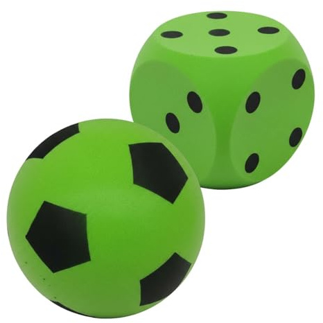 alldoro Schaumstoffball & Schaumstoffwürfel Set, extra weich & leise | Softball Ø 20 cm & Würfel 15 cm, extra weich & leise, ideal als Geschenk für Kinder, Für Kinder ab 3 Jahre, Indoor & Outdoor