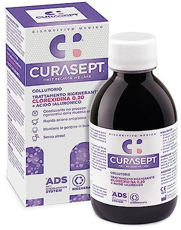 Curasept Colluttorio Liquido antisettico 0.20% clorexidina-digluconato - 200ml - Senza Alcool