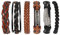 flintronic® 6PCS Bracelet en Cuir Tressé pour Homme Femme, Réglable Mode Punk Rock Arbre de Vie Tressé Hommes & Femmes Corde Bracelet Manchette Bracelets Vintage Série