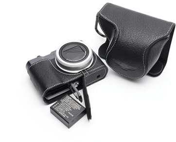 Handgefertigt echtem Leder Full Kameratasche für Leica C-LUX schwarz Farbe