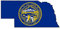 Auto Aufkleber Nebraska US Bundestaat Sticker Konturgeschnitten (ca 11 cm)