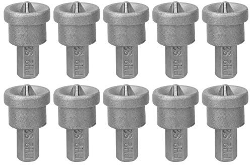 Brocas para paneles de yeso, 10pcs Bit para placas de yeso, Tope de profundidad para paneles de yeso, Brocas PH2 magnéticas para límite de tope de profundidad