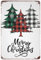 AAROENLYS Retro-Blechschild Merry Christmas Trees, Metallschild, Wandkunst, Plakat für Zuhause, Bar, Pub, 20,3 x 30,5 cm