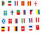Stormflag 24 Fahnen Flagge Europa Cup Fahnen Banner 7m mit 24 verschiedenen Nationalflaggen 14 x 21 cm für Veranstaltungen