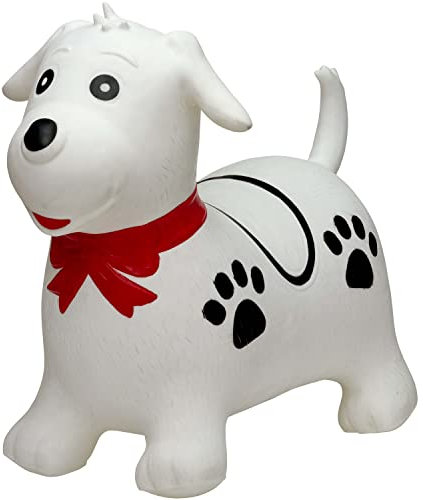 Pink Papaya Hüpftier Hund Lucky, Hüpf-Pferd ab 3 Jahren, bis 50 kg, aufblasbares Kinder Hüpfspielzeug BPA frei inkl. Pumpe