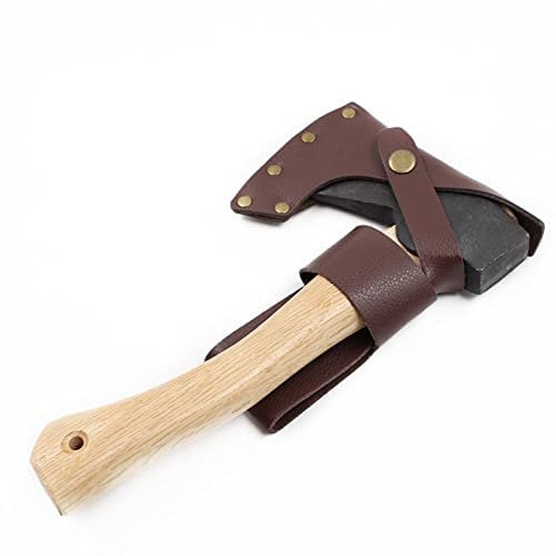 Leather Axe Holster,Leather Axe Belt Loop For Outdoor Work Small Hammer Hatchet Carrier Holster,Axe Case Leather Hammer Holder Lumberjack Outdoors Work Essentials
