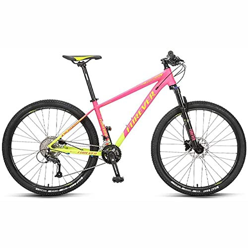 Vélo de course professionnel de 27,5 pouces, vélo de montagne pour femmes, cadre en alliage d'aluminium adulte, vélo à vitesse variable tout-terrain à 18 vitesses,Rose,27.5 Inches