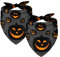 Hundehalstücher, Halloween-Kürbis, gruseliges Gesicht, Haustierschal, Chiffon-Bandanas Dreieck-Lätzchen, Zubehör für kleine, mittelgroße und große Hunde, Welpen, Haustiere, 2 Stück