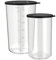 ESGE-Zauberstab 7128 2-teiliges Becherset, Zubehör Set bestehend aus zwei Mixbechern 600 ml & 400 ml mit Deckel, Kunststoff, transparent