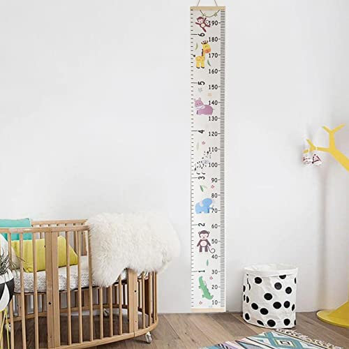 Kinder Höhe Maßnahme, Höhe Diagramm Größe Messlatte Tragbare Wandaufkleber, Tier Höhe Wachstum Diagramm Kindermesslate für Kinder, für Schlafzimmer Kinderzimmer-Wanddekorationen(200cm*20cm)