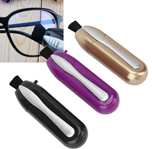Eyeglass Cleaner 3 Pcs, Carbon Lens Cleaning Tool for Glasses Mini Microfiber Eyeglass Cleaning Brushes Peeps Sun Glasses Brush Portable Spectacle Glasses Cleaning Accessories