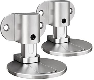 Unsichtbarer magnetischer Türstopper, 4 Stück, verstellbarer Türstopper, 3M, doppelseitiges Klebeband oder Bohrinstallation, für verschiedene Türtypen, bodenfest (4, Silvery)