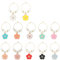 SUNNYCLUE 1 Box 12Pcs Wine Charms Wine Glass Charm Tags Glass Ball Charms Spring Flower Drink Marker Tags Gold Wine Identifiers for Gathering Wedding Holiday Party Favor Drinks Decor Gift UK Supplies