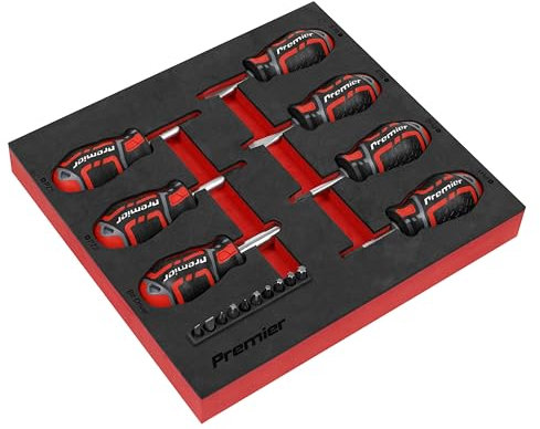 Sealey Premier 17pc GripMAX® Stubby Screwdriver Set - AK4371
