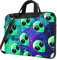 Green Aliens Print Tragbare Computertasche Tragbare Computertasche Ultradünne Computertasche, Schwarz , 14 inch
