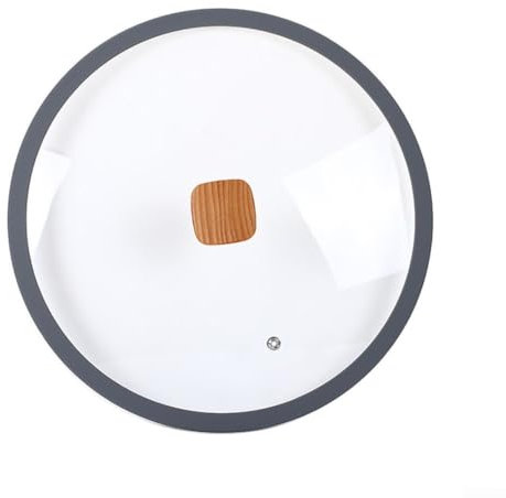 Couvercle de casserole multifonctionnel, couvercle de casserole en verre trempé de cuisine, couvercle de casserole de cuisine universel en silicone, couvercle rond de 16 cm de diamètre