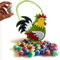 Festa Della Mamma - 200gr Ovetti Cioccolato Assortiti + Cestino Chicchirichì In Feltro + 9 Uova Bianche Polistirolo da Decorare(GALLO, Dimensioni standard)