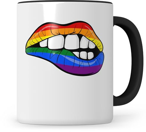 LGBTQ Tasse Lippen, Gay Pride Geschenk Spruch Outing schwul lesbisch queer