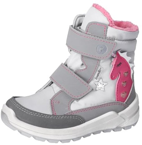 RICOSTA Mädchen Winterstiefel Annika, Kinder Boots, Weite: Mittel, lose Einlage, Sympatex, Blinklicht, Graphit/Silber (420), 33 EU