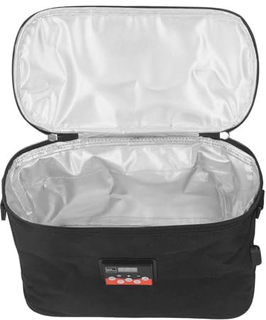 Xiuganpo Car Food Warmer Portable, 12V Portable Oven, Portable Adjustable Temperature Food Warmer Lunch Box, Microwave Food Warmer for Reheating Food in Car, Truck, Camping, Work (Black)