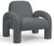 Makika Sessel Loungesessel Einzelsofa aus Boucle Lia - Einzelsessel Armlehnstuhl Polsterstuhl Sofa bis 120kg - eleganter Armsessel Loungesofa Relaxsessel für Wohnzimmer Schlafzimmer in Grau