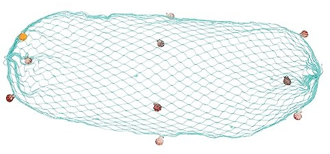 MUSISALY Fischnetz-Dekoration wandbehänge fischernetz Fischnetz dekorativ bürodeko büro Dekoration Fotografie Wanddekoration Requisiten für nautische Fotos Baumwollfaden Green