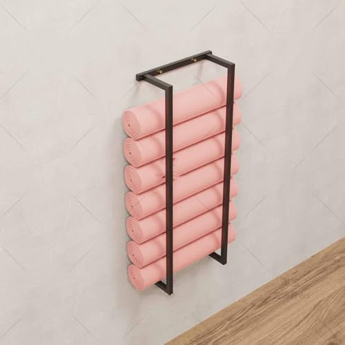Yiustldd 126cm, Yogamatten-Aufbewahrungsregal, Metall-Wandhalterung Yogamatten-Aufbewahrungshalter Zum Aufhängen Von Widerstandsbändern, Übungsmatten-Display-Regal, Schaumstoffrolle