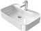 EMKE Aufsatzwaschbecken rechteckig - Waschbecken für Badezimmer und Gäste-WC - 60 × 40 × 11 cm, Keramikwaschbecken, weiß