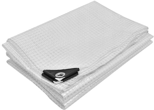 KOTARBAU® Bâche De Protection Extérieur - Polyéthylène - 4 x 5 m - Transparent - 120 g/m2 - Bâche Imperméable Extérieur - Renforcée avec Œillets - Anti UV