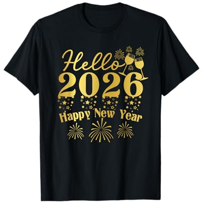 Happy New Year 2026 Fête du Nouvel an Famille Amis Adultes Enfant T-Shirt
