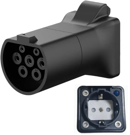 Adattatore V2L per EV Tipo 2 a Schuko - 3.5 KW 16A 220V da Veicolo a Carico Compatibile con MG4 MG5 MG ZS e MG Marvel R, Portatile e Resistente per Campeggio, Viaggi e semoventi (con spia luminosa)