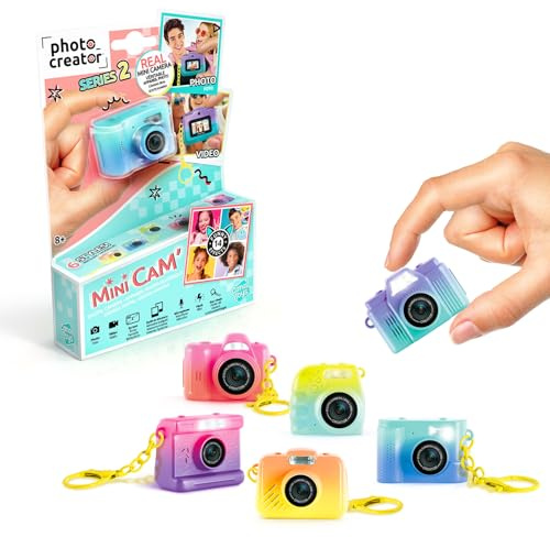 C Toys Photo Creator CLK 066 Mini-Digitalkamera für Kinder und Video, Geschenk ab 8 Jahren, 14 Filter, Blitz + Mikrofon, Reiseformat, Sortiert