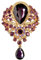 YAZILIND Art und Weise Lilien-Blume eingelegte Rhinestones-Legierungs-Zirconia-hängende Brosche Frauenmädchen Zusätze (Purpurrot)