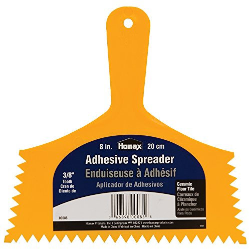 Homax 3/8 Tooth Adhesive Spreader for Floor & Tile, Yellow, 8