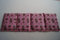 Körnerkissen Bio-Roggen 4-Kammern 50cm x 17cm rosa mit roten Rosen