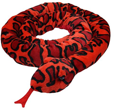 My-goodbuy24 XXL Schlange super weich 254 cm Plüschtier Kuscheltier Stofftier Plüsch Boa Cobra Python Anakonda Spielzeug auch als Zugluftstopper geeignet - Rot