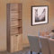 URBNLIVING Oak 6 Tier Bookshelf With 2 Doors Cupboard