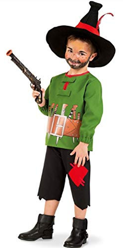 Krause & Sohn Kinder Kostüm Räuber Hotzenplotz komplett mit Hut und Spiel-Pistole Märchen Fasching Karneval (116)