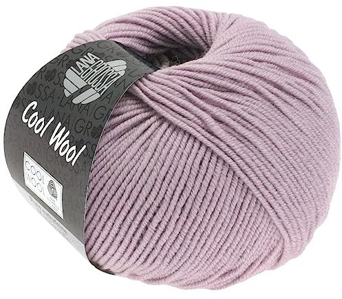 LANA GROSSA Cool Wool Uni | Extrafeine Merinowolle waschmaschinenfest und filzfrei | Handstrickgarn aus 100% Schurwolle (Merino extrafein) | 50g Wolle zum Stricken & Häkeln | 160m Garn FB 2058