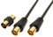 Jafsal Online TV Aerial Coaxial Male to Male Cable- Satellite Cable RF TV Antenna Lead With Female Coupler Gold Plated Connector Compatible With – TV VCR DVD – 1.8m Black